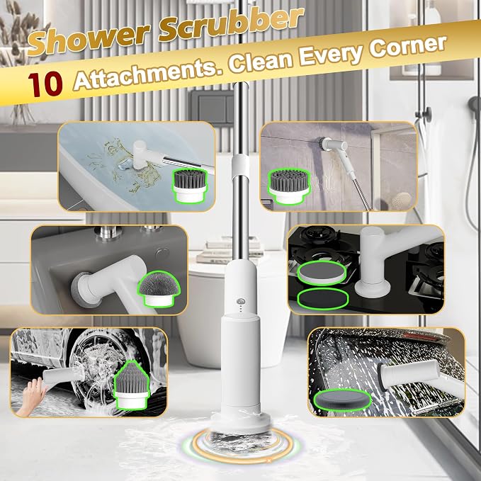 Electric Spin Scrubber, 2600mAh Battery - Image 4