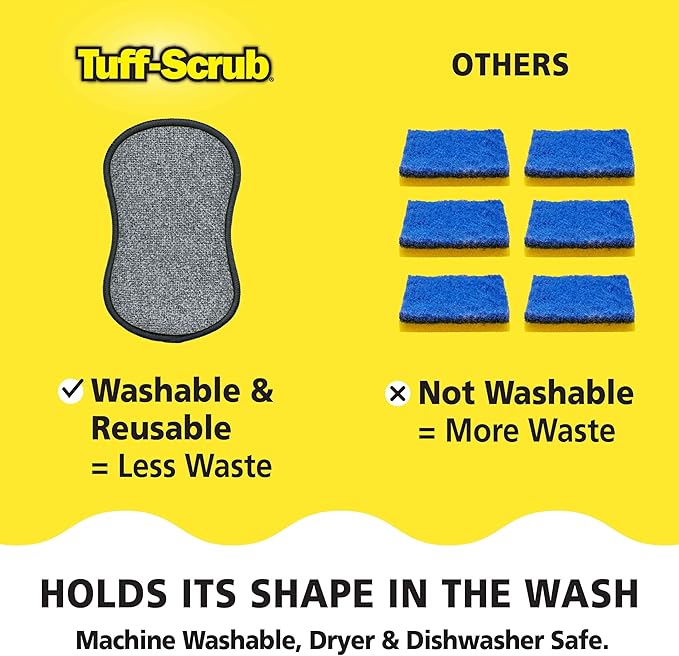 Original Scrub-N-Wipe Pad by Tuff-Scrub, Microfiber, Non-Scratch, Dual-Sided - Image 5