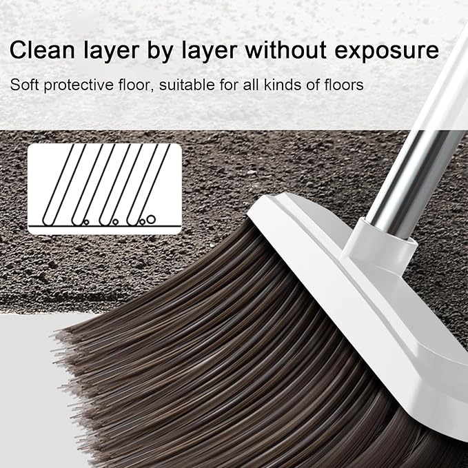 42.7'' Broom with Dustpan Combo Set, House Warming Gifts New Home, Dust pan and - Image 5