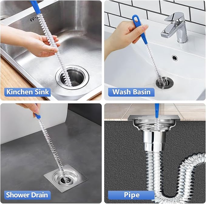 Flexible Extra Long Drain Brush, Drain Unblocker Tools, 61 inch Pipe Cleaner - Image 5