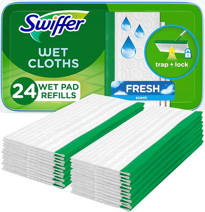Swiffer Sweep + Mop, Wet Pads Refill, Floor Cleaner by Swiffer