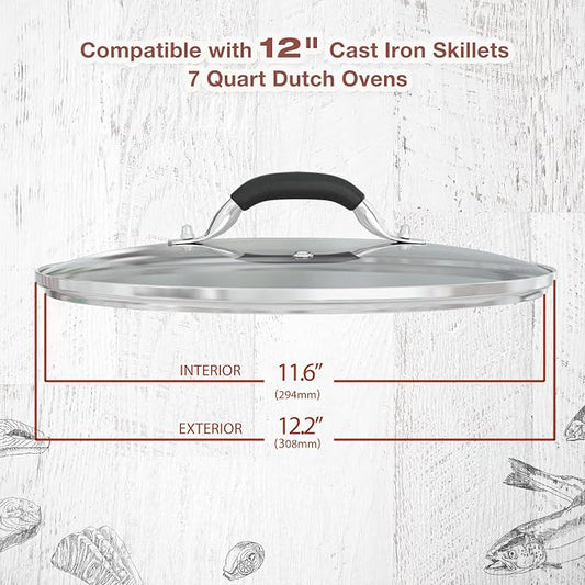 12 Inch Tempered Glass Pot Lid Compatible - Image 2