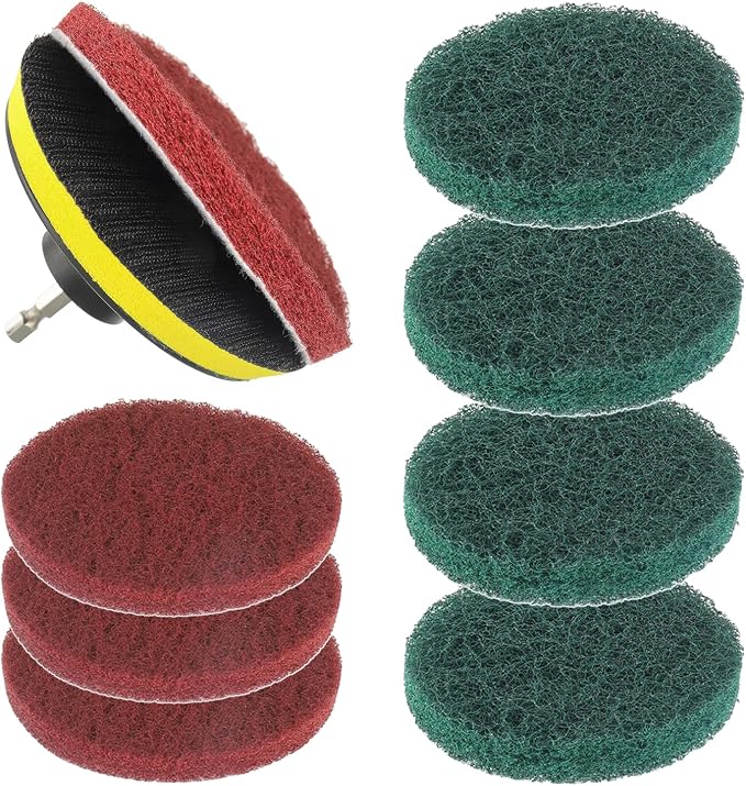 5 Inch Scrub Drill Brush Power Scouring Pads Household Cleaning Set by EPLZON