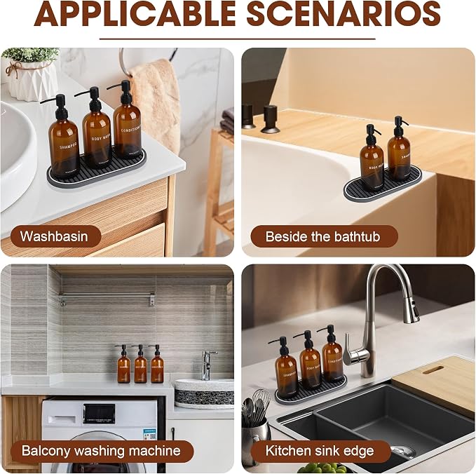 Glass Shampoo and Conditioner Dispenser-Shampoo Dispenser - Image 7