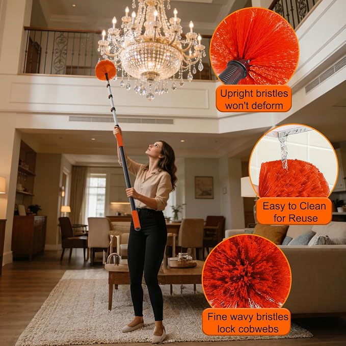 26FT Reach Cobweb Duster with Extension Pole - Image 6