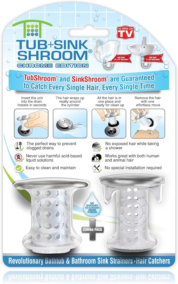 TubShroom and SinkShroom Drain Protectors Hair Catchers - Image 2