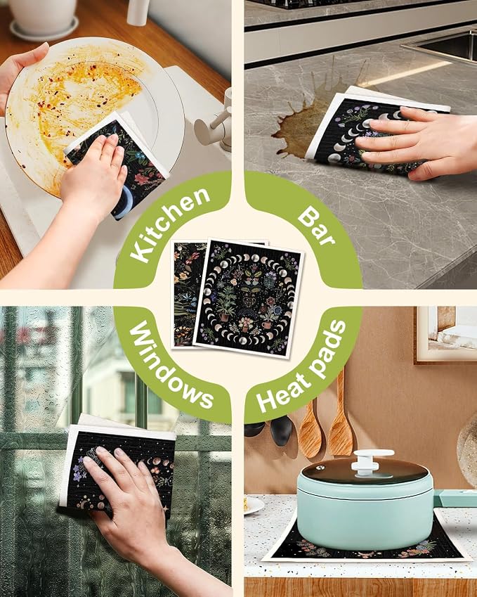 6 Pack Swedish Dishcloths for Kitchen - Image 6