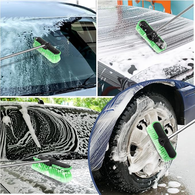 10“ Car Wash Brush Head, Scrub Brush Attachment - Image 6