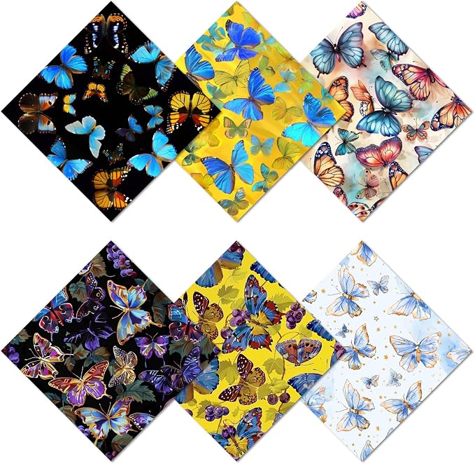 CREATCABIN 6 Packs Thickened Glasses Cleaning Cloth Elegant Flower Design by CREATCABIN