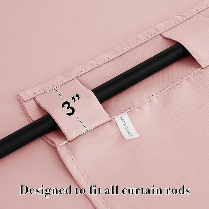 RYB HOME Pink Blackout Curtains - Image 5