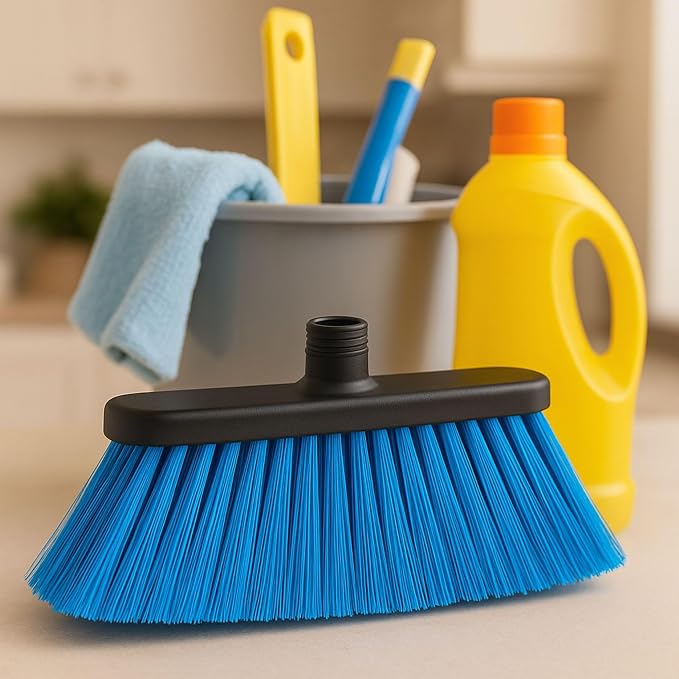 Aria Blue Broom Head – 13” Sweeping Surface – Heavy-Duty Soft Bristles - Image 7