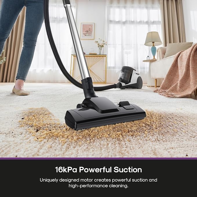 Eureka Bagless Canister Vacuum Cleaner, 1100W High Power Vacuum Cleaner - Image 3