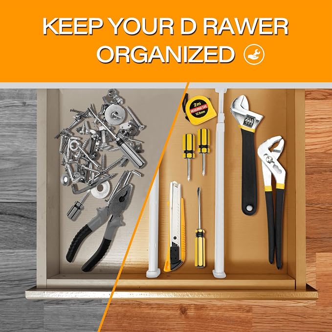 HiYZ Expandable Drawer Dividers, Large Kitchen Utensils Drawers Divider - Image 8