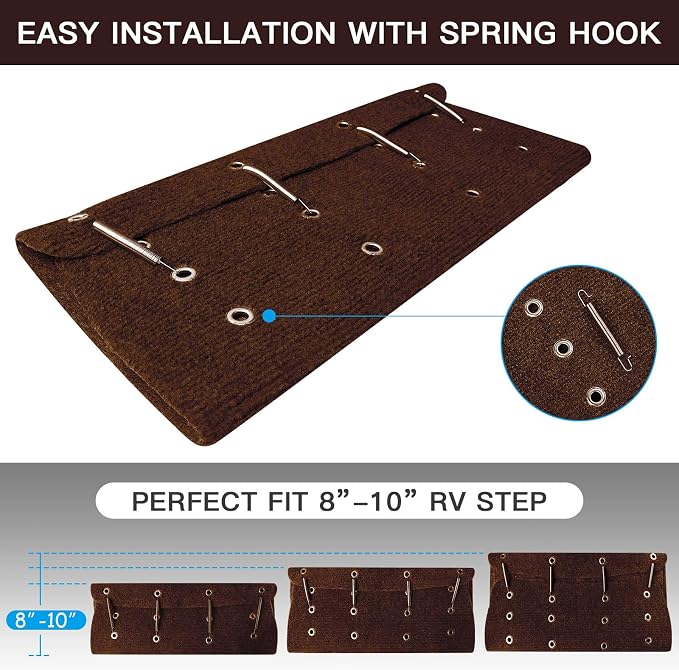 OKBA RV Step Rugs, 22 Inch Camper Step Cover - Image 6