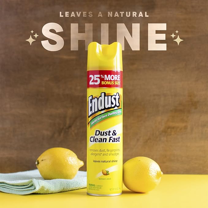 Endust Multi-Surface Dusting and Cleaning Spray, Lemon Zest, 12.5 Ounce - Image 6