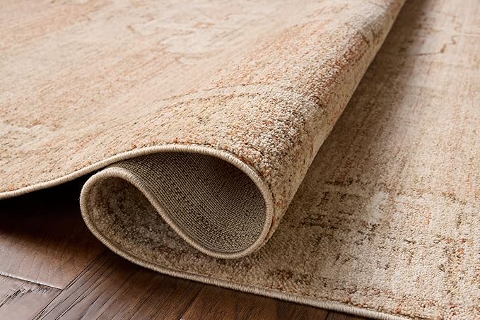 Loloi Chris Loves Julia Palma Collection PLM-02 Spice/Natural 2'-7" x 7'-6" Runner Rug Vintage Style Boho Living Room Bedroom Carpet