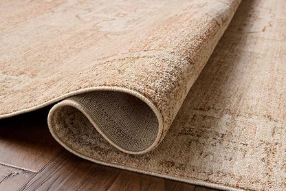Loloi Chris Loves Julia Palma Collection PLM-02 Spice/Natural 2'-7" x 7'-6" Runner Rug Vintage Style Boho Living Room Bedroom Carpet