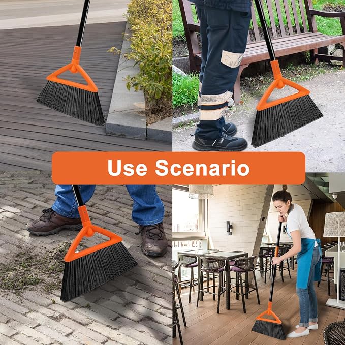 3 Pack Outdoor Indoor Broom, Brooms - Image 6
