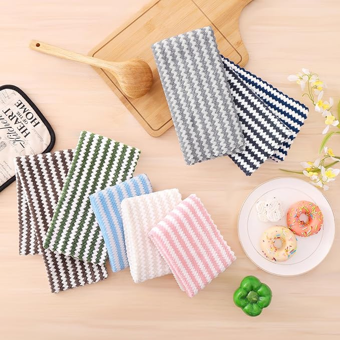 Homaxy Kitchen Towels, Ultra Soft and Absorbent Dish Towels, Reusable Fast - Image 8