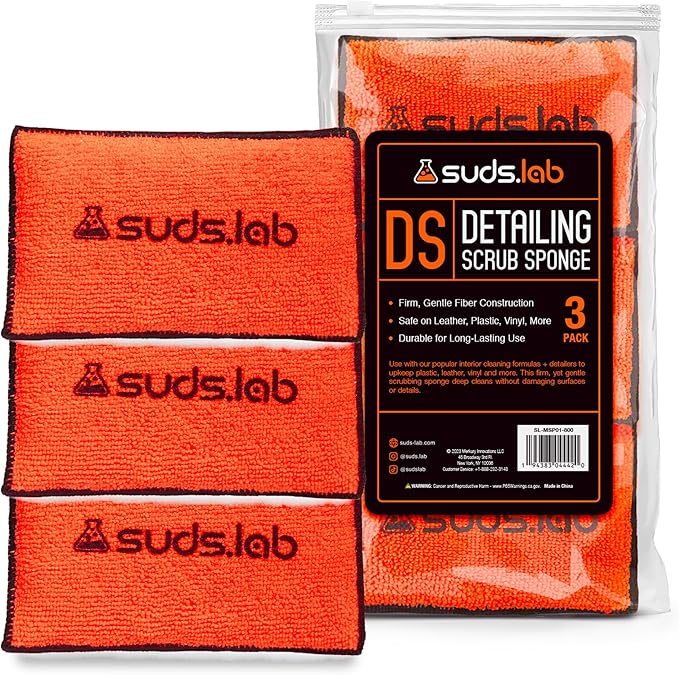 Suds Lab DS Microfiber Detailing Scrub Pad 3 Pack by SudsLab
