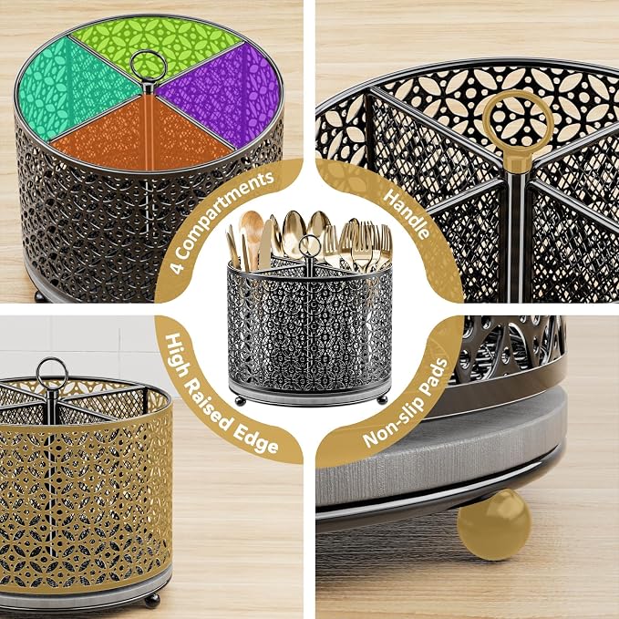 360° Rotating Utensil Holder Caddy - Image 6