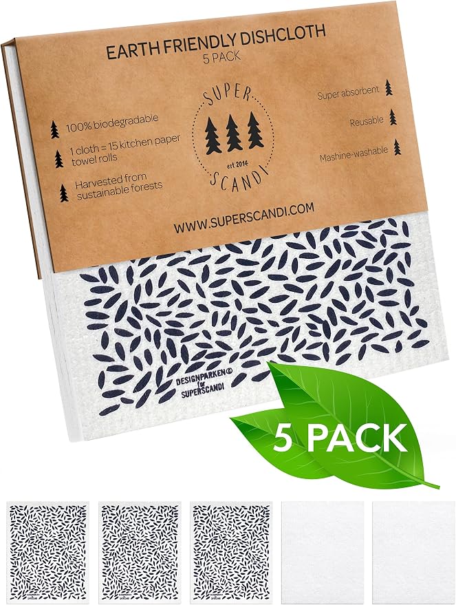 SUPERSCANDI 5 Pack Swedish Dishcloths - Image 2