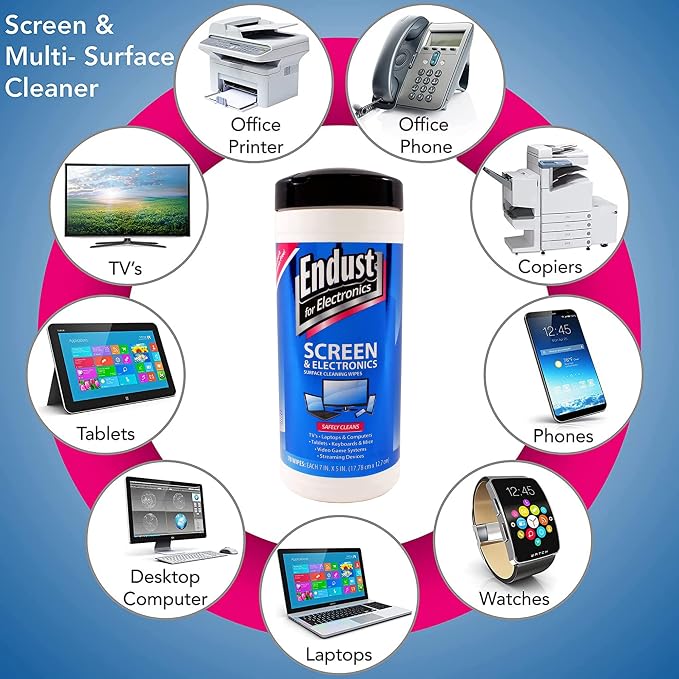 Endust For Electronics Screen & Surface Cleaning Wipes, For Tablet, Computer - Image 2