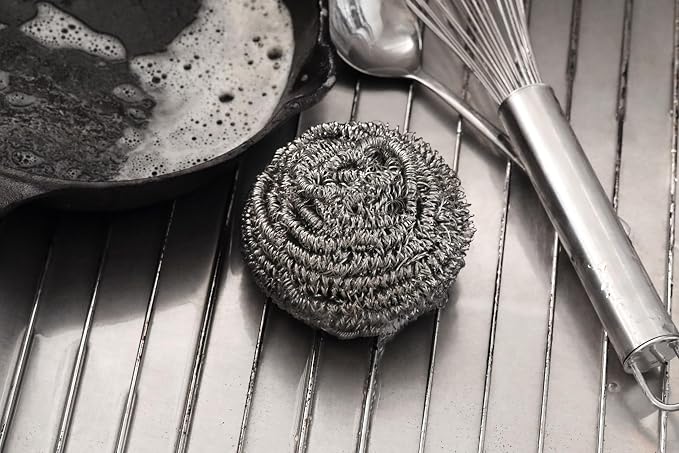 New Star Foodservice 54460 Extra Large Stainless Steel Sponges Scrubbers - Image 7