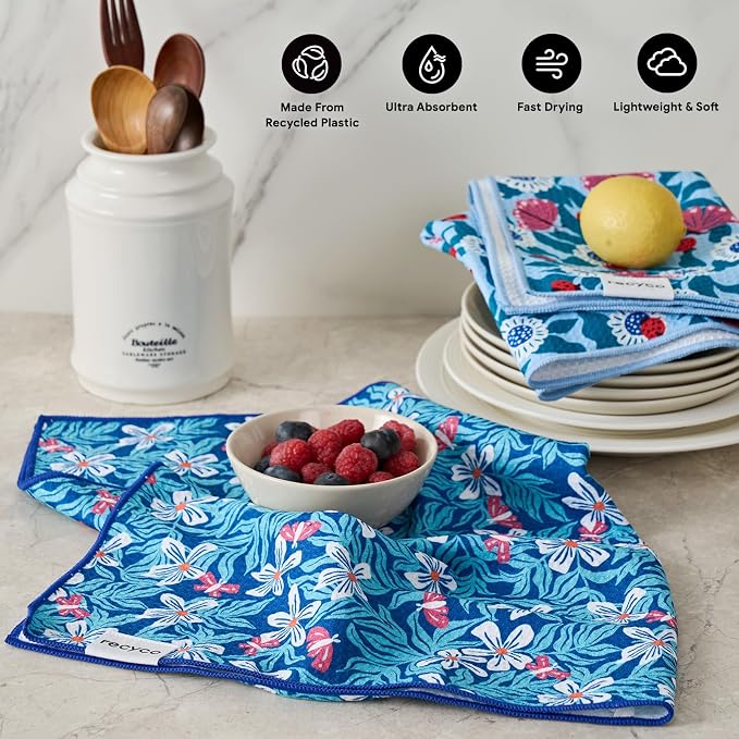 RECYCO Waffle Kitchen Towel Set of 2 - Image 3