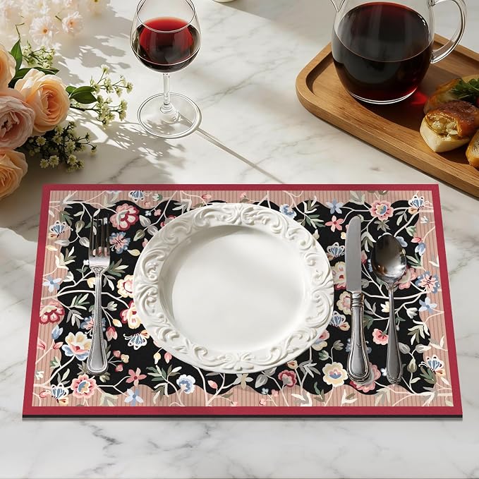 LOKHOM Floral Dish Drying Mat, Cuttable Hide Stain Drying Mat - Image 10
