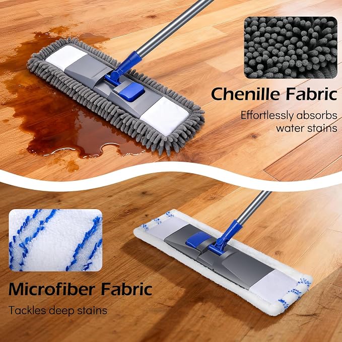 MASTERTOP Microfiber Mop for Floor Cleaning, Flat Dust Mop for Home and Kitchen - Image 3