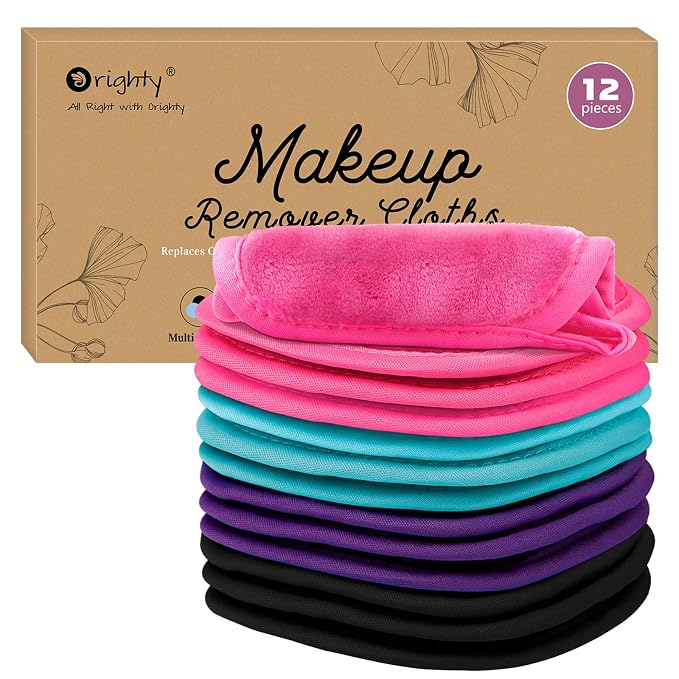 Orighty Makeup Remover Cloths 12 Pack, Makeup Removal Face Cleansing Cloth by AllRightinOrighty