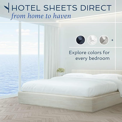 Hotel Sheets Direct 4 Piece Bed Sheet Set Queen Size, 100% Viscose Derived from Bamboo Sheets Set with 2 Pillowcases, Cooling & Breathable Luxury Bedding, Moisture-Wicking & Silky Soft Texture, Sand
