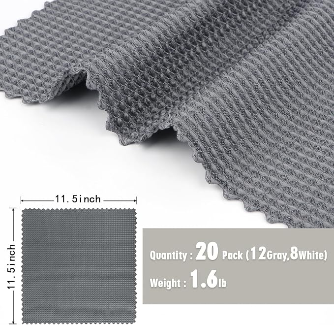 GLIMGLINT Waffle Weave Microfiber Towel, Lint Free Microfiber Cleaning Cloth - Image 3