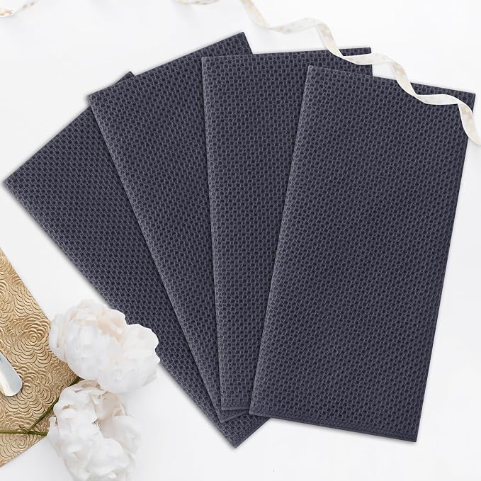 Kitinjoy 100% Cotton Waffle Weave Kitchen Towels - Image 7