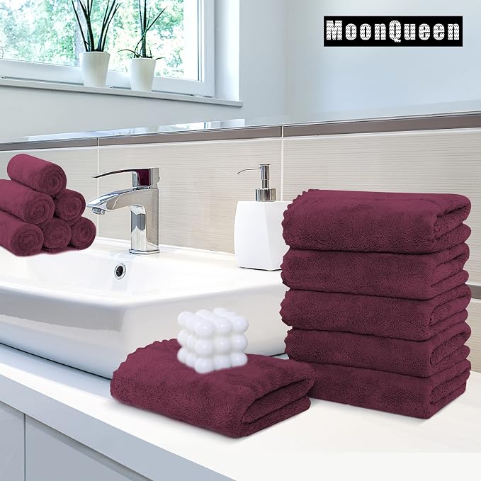 MOONQUEEN 6 Pack Premium Hand Towels - Image 2