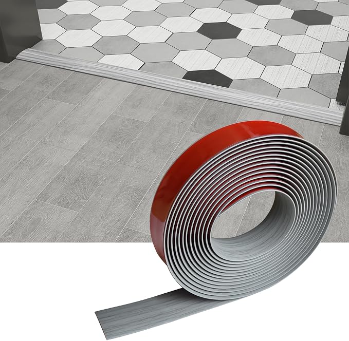 Floor/Door Flat Transition Strip & Self-Adhesive Vinyl Edge Trim by HJHUAJ