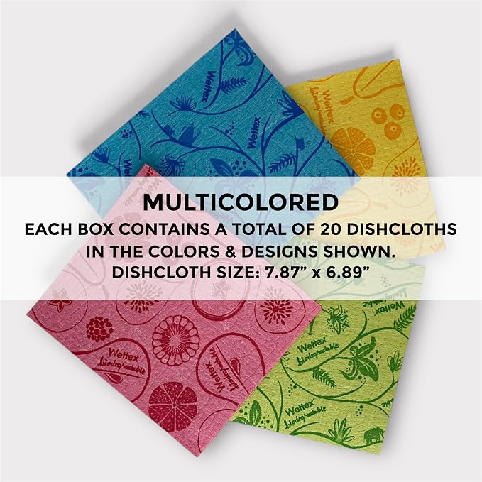 Original Swedish Dishcloths – 20 Pack Reusable Cellulose Sponge Cloths | Made - Image 5
