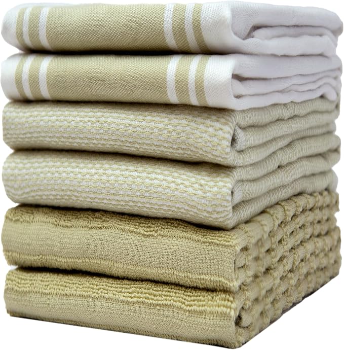 Premium Kitchen Towels | Large Cotton Dish Towels | Flat & Terry Highly by BumbleTowels