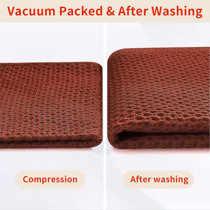 Homaxy 100% Cotton Waffle Weave Kitchen Dish Cloths, Quick Drying Dish Rags - Image 7