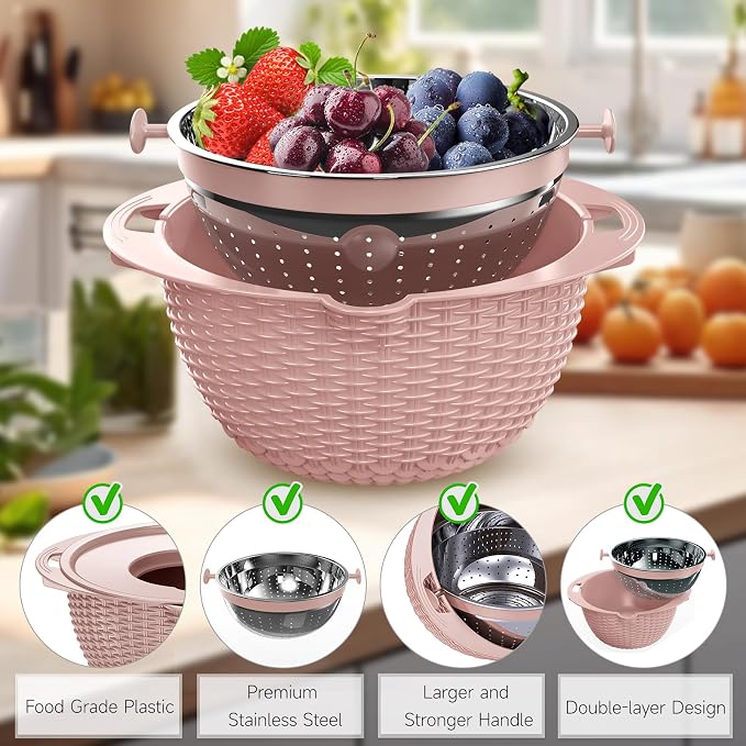 4-1 Colander with Bowl Set - Image 6