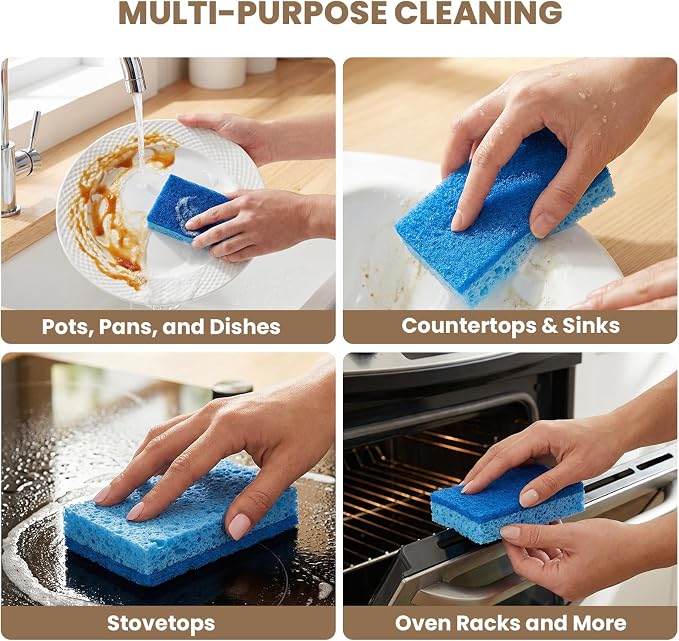 Kitchen Sponges, Non-Scratch Scrub Sponge, Dual Sided Cleaning Sponges - Image 8