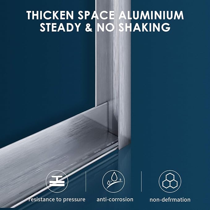 SUNNY SHOWER Glass Sliding Shower Door - Image 6