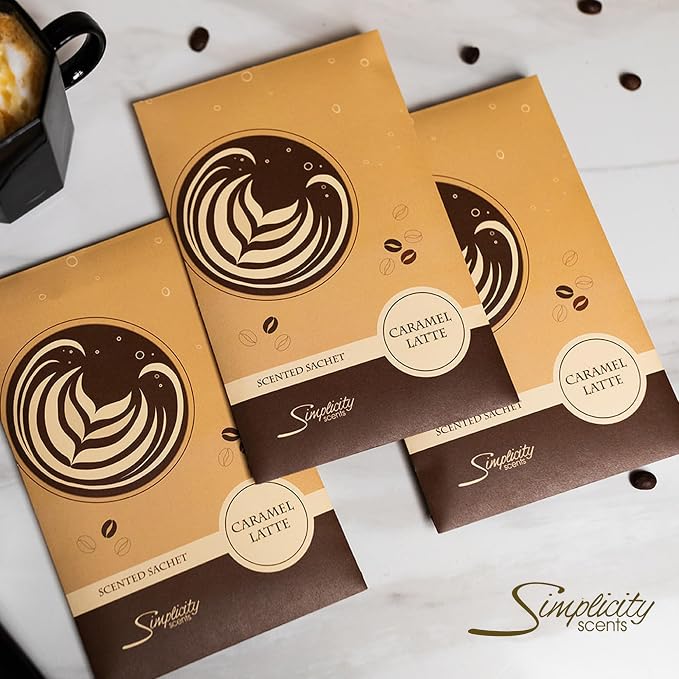 Floral Simplicity Caramel Latte Scented Sachets Pack of 3, Fall & Winter - Image 6