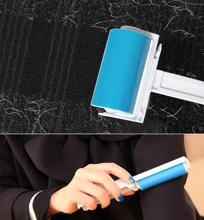 Reusable Portable Lint Roller 4 Pack, Washable Sticky Lint Roller Travel Pet - Image 2