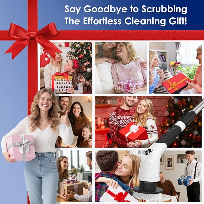 Cordless Electric Spin Scrubber, IPX7 Waterproof Rechargeable Power Cleaning - Image 7