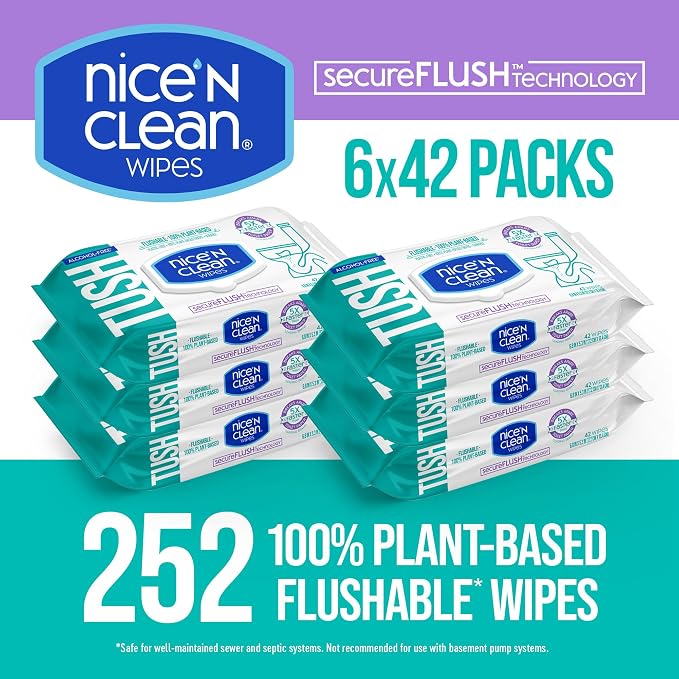 Nice 'N Clean SecureFLUSH Flushable Wet Wipes | Moist Toilet Tissue - Image 9