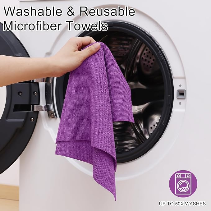 Homaxy Tear Away Dish Cloths Rolls, 40 Sheets-11.8" X 11.8", Reusable Washable - Image 6