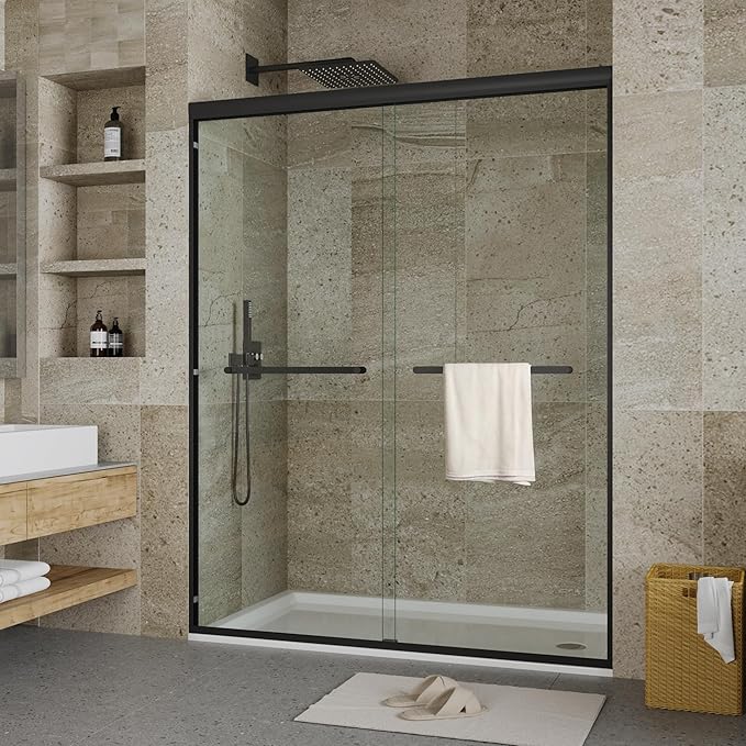 56"-60" W x 72" H Double Sliding Shower Door by GarveeTech