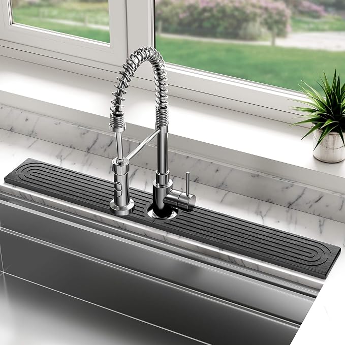 Stone Faucet Mat for Kitchen Sink, Diatomite Sink Protectors by Incenseburner